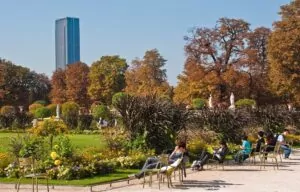 Luxembourg Gardens and Montparnasse Tower Paris