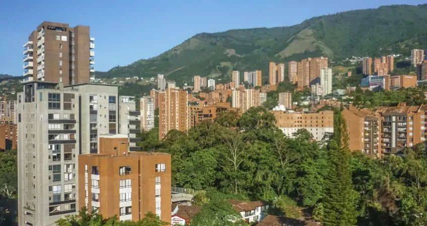 Apartment buildings in Medellin Colombia