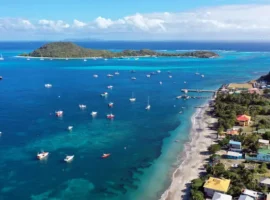 Caribbean Islands aerial view, Grenada and Grenadines