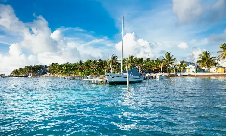 Caye Caulker a small island located approximately 20 miles from Belize City Belize